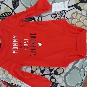 Valentine long sleeve onesie, 12mo